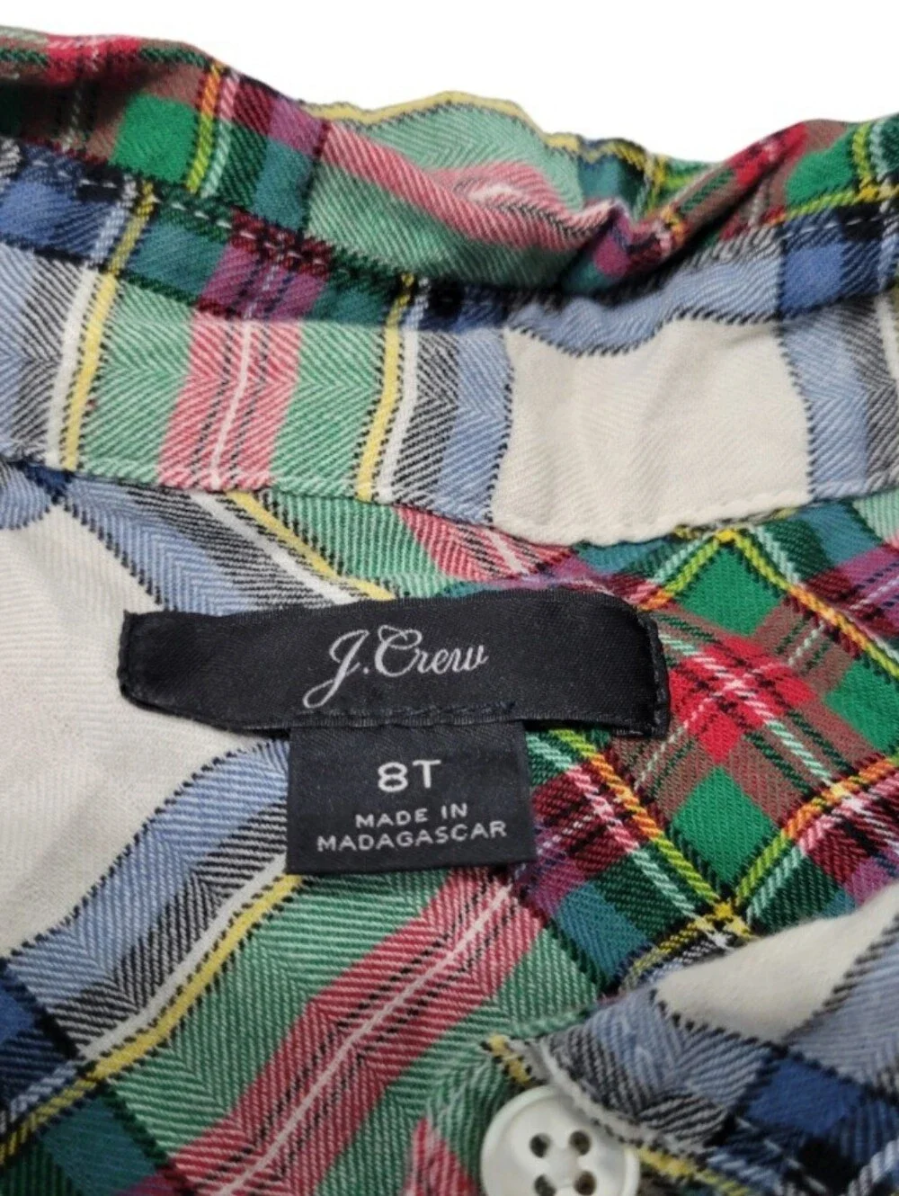 J.Crew Top Size 8 Tall J Crew Shirt 8T Long Sleeve Shirt Button Down Shirt Plaid